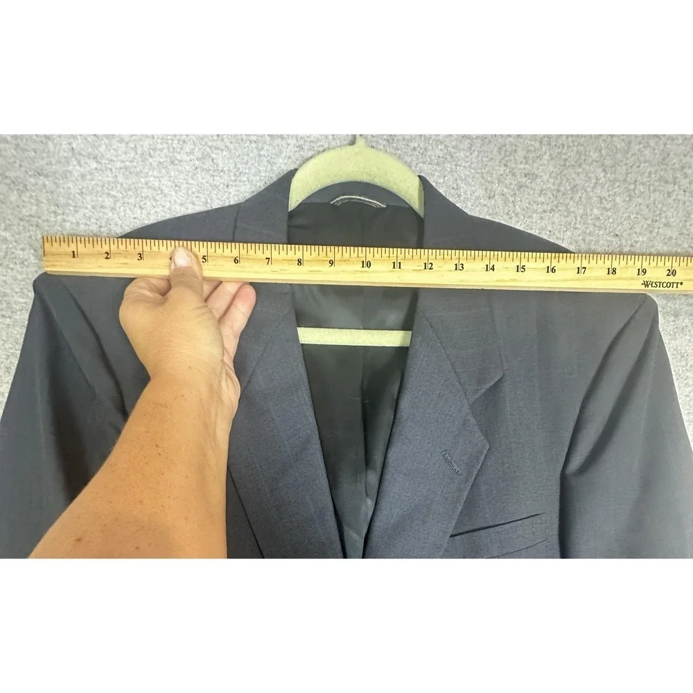 Vintage Christian Dior Blazer Mens 46R‎ Charcoal Gray 2 Button Sport Coat 80s